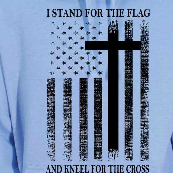 I Stand For The Flag And Kneel For The Cross Usa Flag Unisex Surf Hoodie