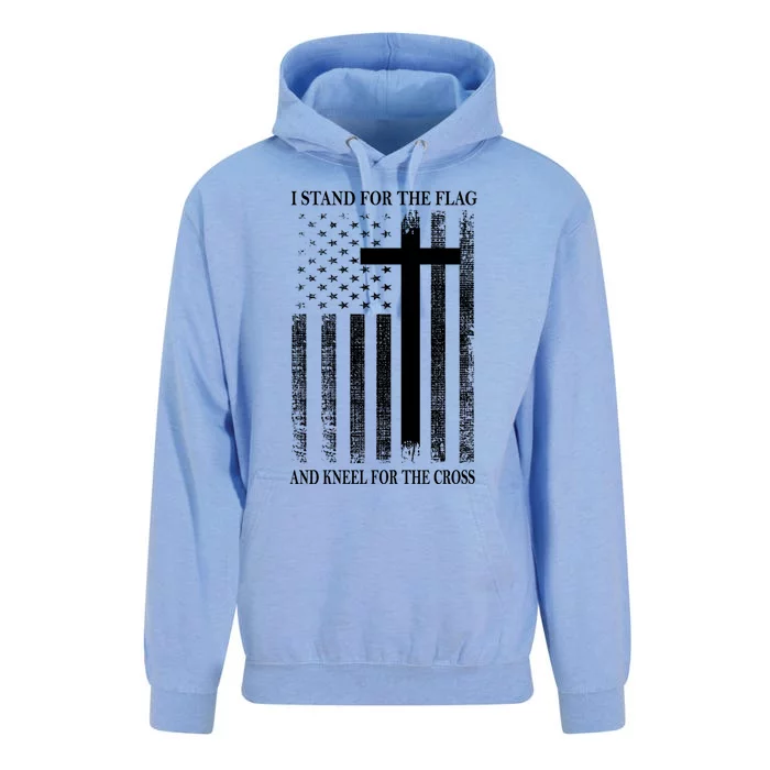 I Stand For The Flag And Kneel For The Cross Usa Flag Unisex Surf Hoodie