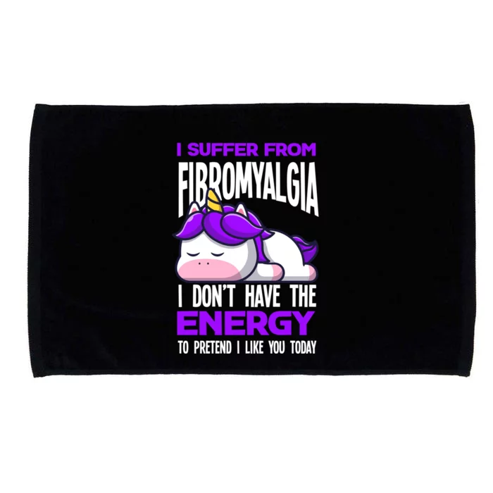 I Suffer From Fibromyalgia Funny Fibromyalgia Warrior Cool Gift Microfiber Hand Towel