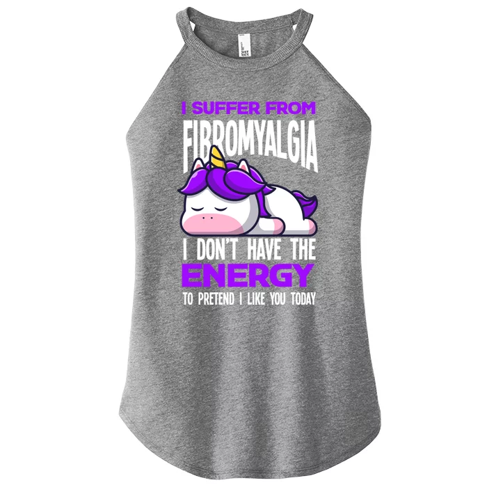 I Suffer From Fibromyalgia Funny Fibromyalgia Warrior Cool Gift Women’s Perfect Tri Rocker Tank