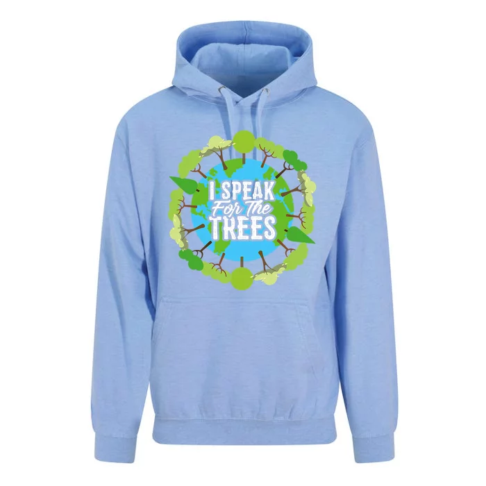 I Speak For The Trees Environtal Earth Day Gift Unisex Surf Hoodie