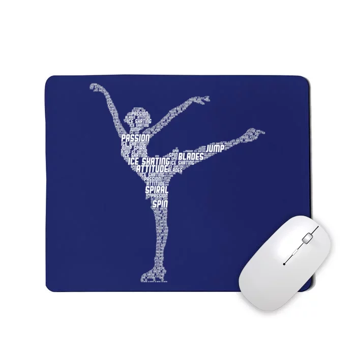 Ice Skating Figure Skater Wo Girls Premium Mousepad