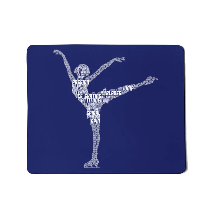 Ice Skating Figure Skater Wo Girls Premium Mousepad