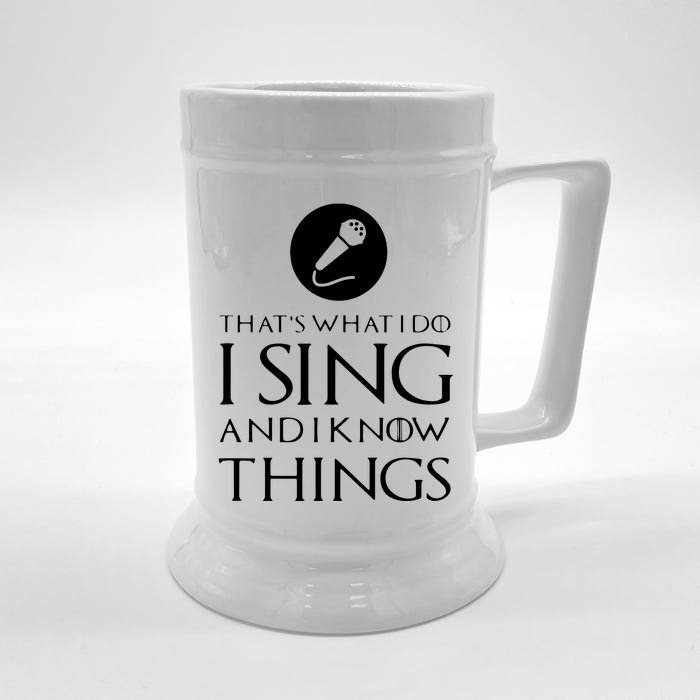 I Sing Funny Singer Singing T Gift Front & Back Beer Stein