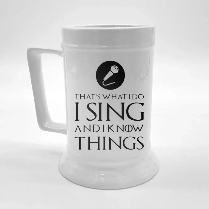 I Sing Funny Singer Singing T Gift Front & Back Beer Stein