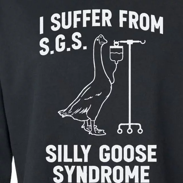 I Suffer From Silly Goose Syndrome Cropped Pullover Crew