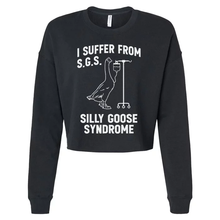 I Suffer From Silly Goose Syndrome Cropped Pullover Crew