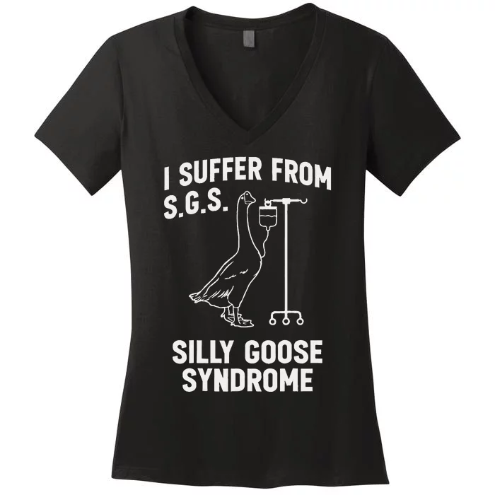 I Suffer From Silly Goose Syndrome Women's V-Neck T-Shirt