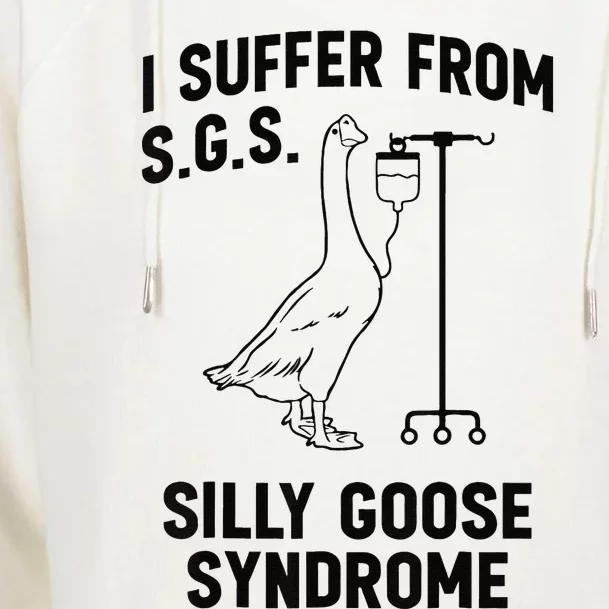 I Suffer From Silly Goose Syndrome Womens Funnel Neck Pullover Hood