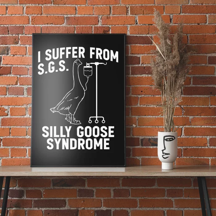 I Suffer From Silly Goose Syndrome Funny Goose Joke Humor Poster