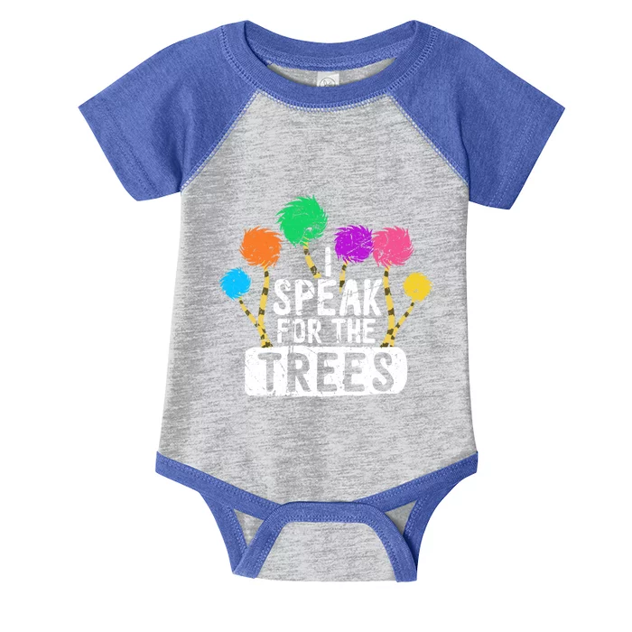 I Speak For Trees Earth Day Save Earth Awareness Hippie Gift Infant Baby Jersey Bodysuit