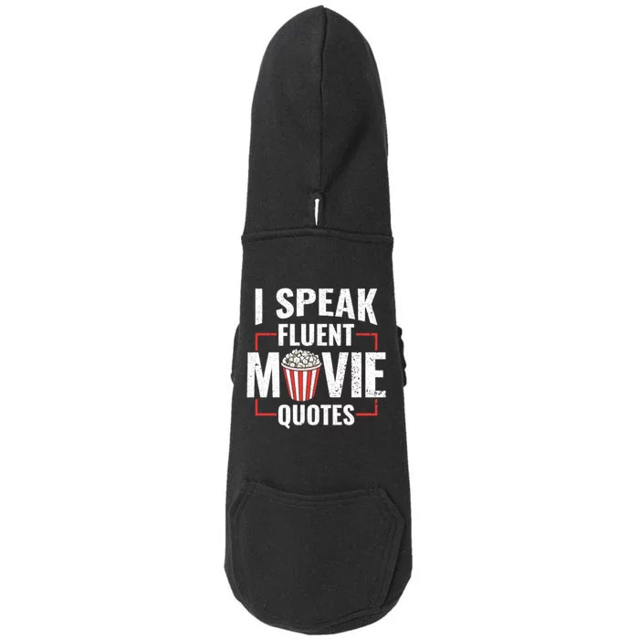 I Speak Fluent Movie Quotes Popcorn Cinema Lover Doggie 3-End Fleece Hoodie