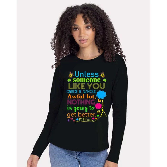 I Speak For Trees Earth Day Save Earth Inspiration hippie Womens Cotton Relaxed Long Sleeve T-Shirt