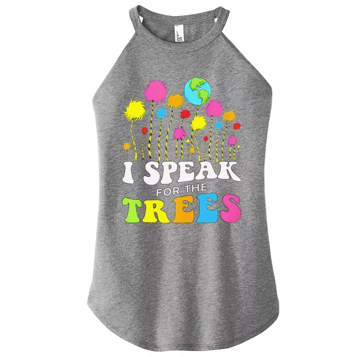 I Speak For Trees Earth Day Save Earth Insation Hippie Women’s Perfect Tri Rocker Tank