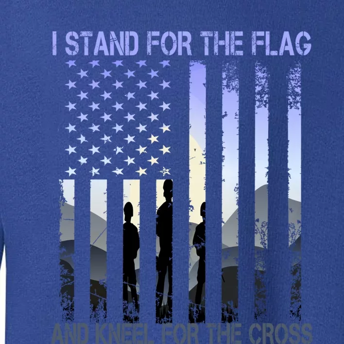 I Stand For The Flag And Kneel For The Cross Usa Tee Cute Gift Toddler Sweatshirt