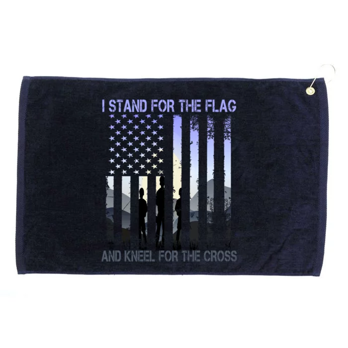 I Stand For The Flag And Kneel For The Cross Usa Tee Cute Gift Grommeted Golf Towel