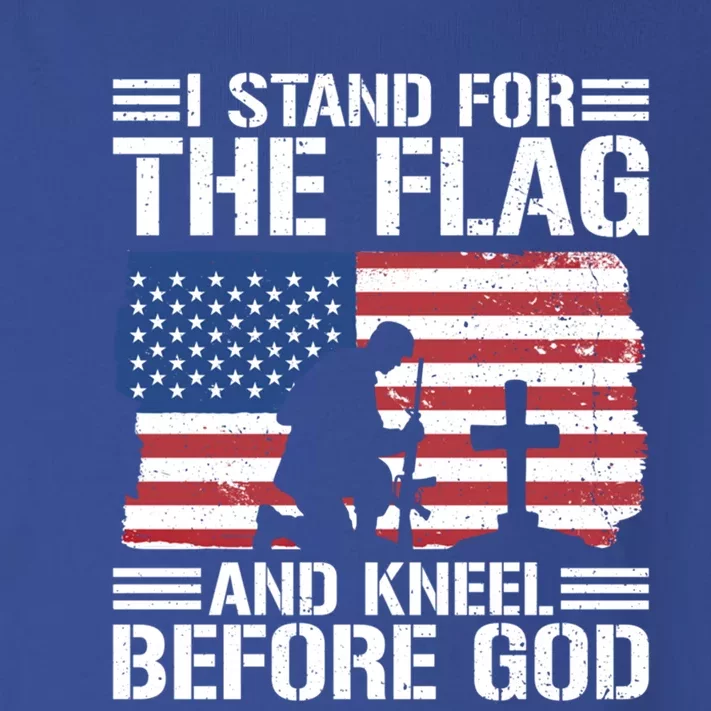 I Stand For The Flag And Kneel Before God Cool Gift Toddler Long Sleeve Shirt