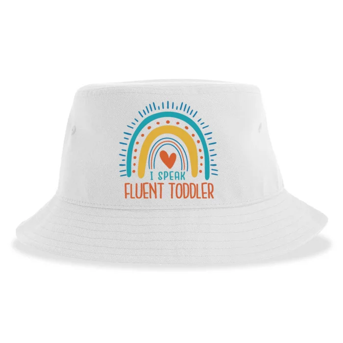 I Speak Fluent Toddler Funny Sustainable Bucket Hat