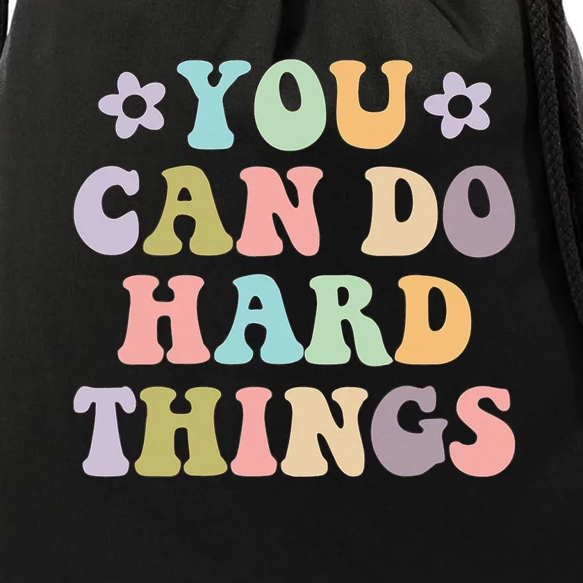 Inspirational 's Graphics You Can Do Hard Things Drawstring Bag