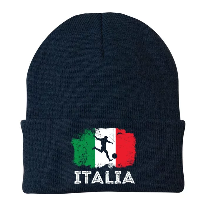 Italian soccer grunge flag Knit Cap Winter Beanie