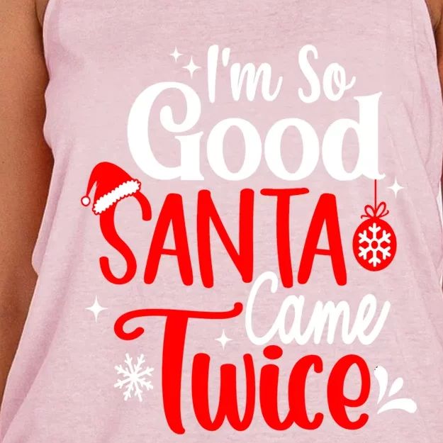 IM So Good Santa Came Twice Gift Women's Knotted Racerback Tank