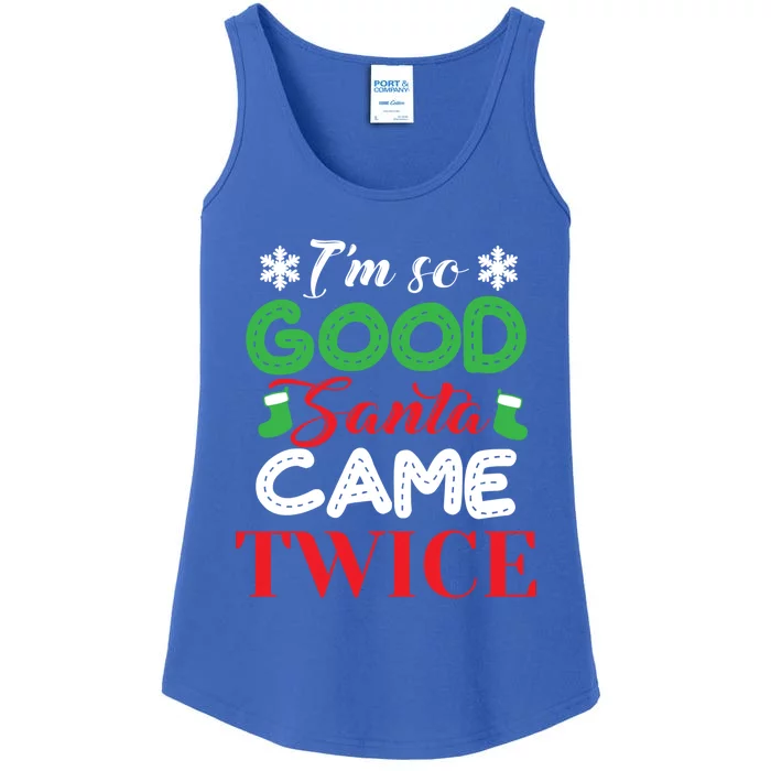 IM So Good Santa Came Twice Ugly Christmas Xmas Gift Ladies Essential Tank