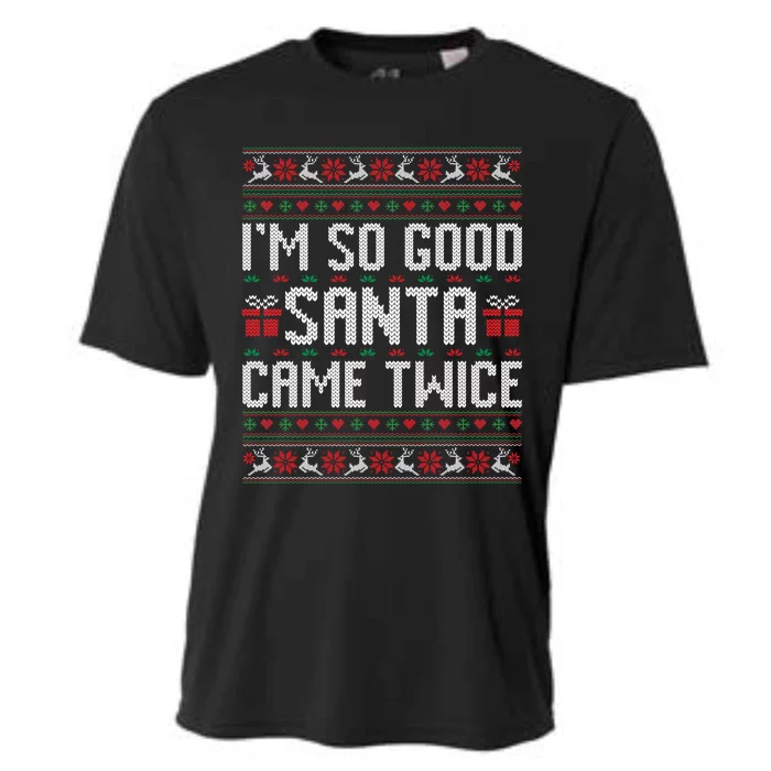 IM So Good Santa Came Twice Ugly Xmas Couples Matching Cute Gift Cooling Performance Crew T-Shirt