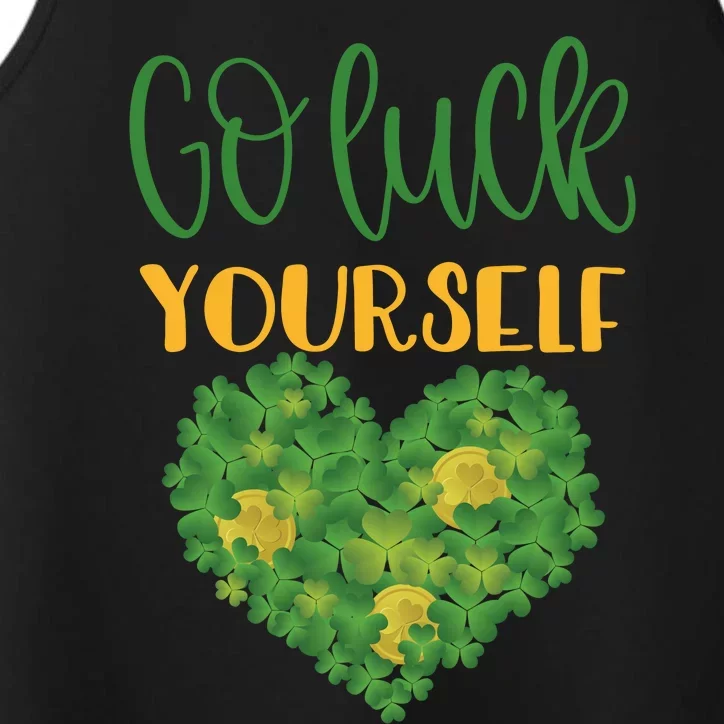 Irish Shamrock Go Luck Yourself St Patricks Performance Tank