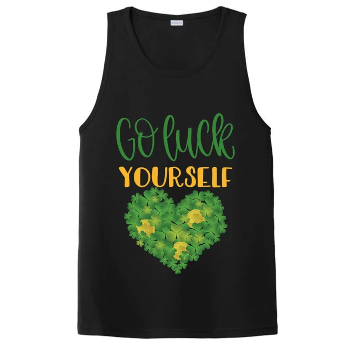 Irish Shamrock Go Luck Yourself St Patricks Performance Tank