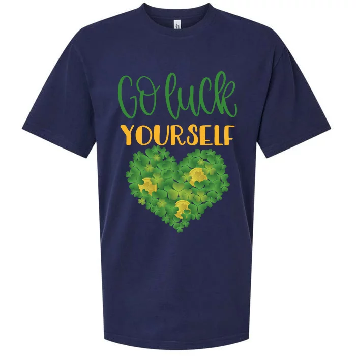 Irish Shamrock Go Luck Yourself St Patricks Sueded Cloud Jersey T-Shirt