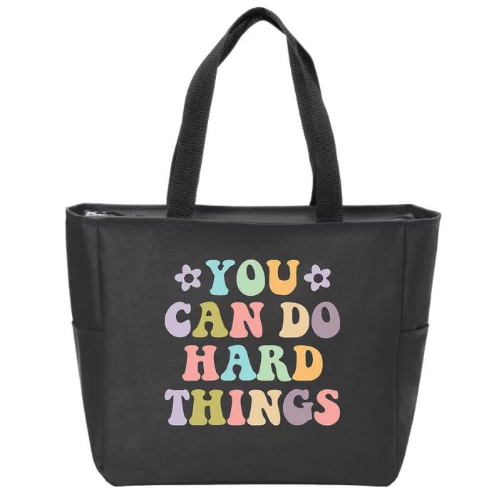 Inspirational 's Graphics You Can Do Hard Things Zip Tote Bag