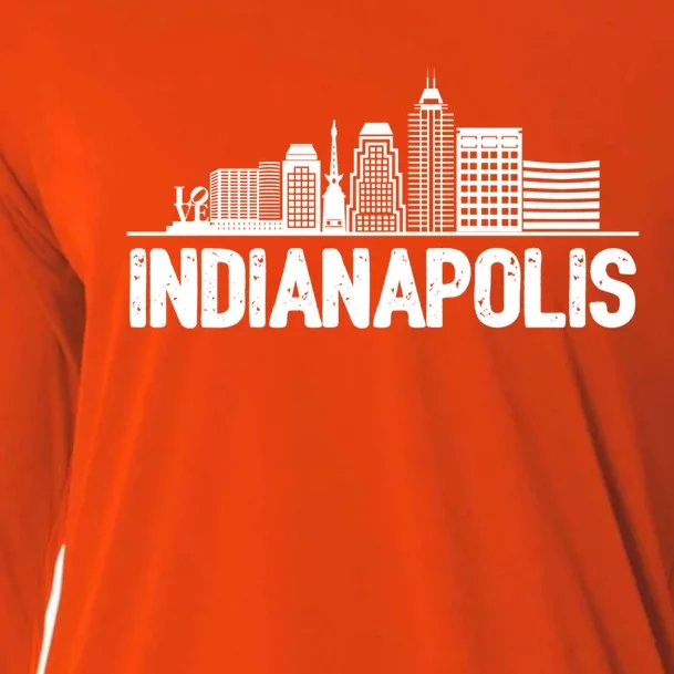 Indianapolis Skyline Gift Cooling Performance Long Sleeve Crew