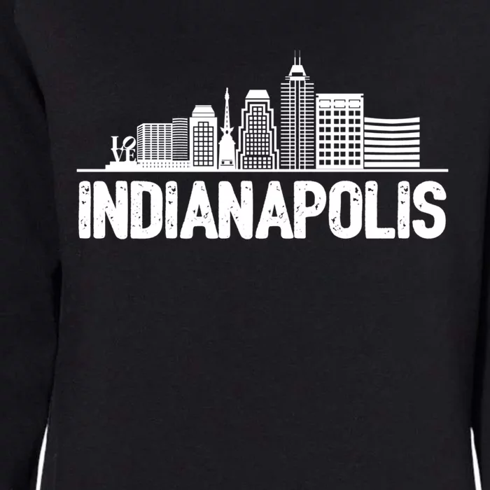 Indianapolis Skyline Gift Womens California Wash Sweatshirt