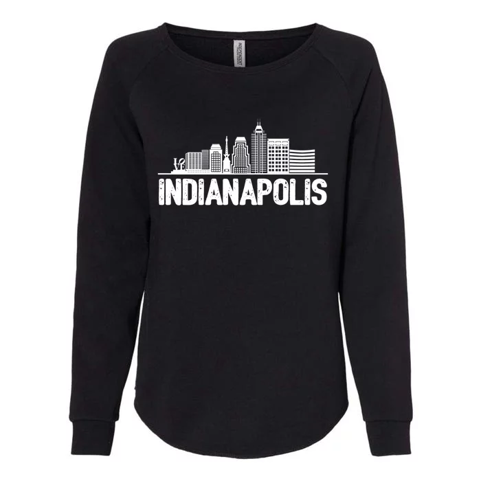 Indianapolis Skyline Gift Womens California Wash Sweatshirt