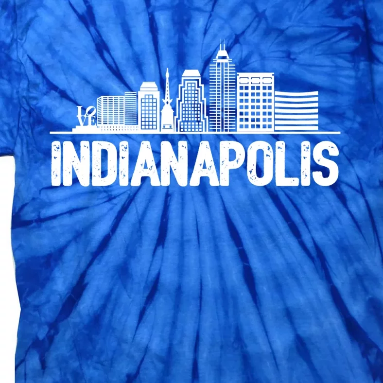 Indianapolis Skyline Gift Tie-Dye T-Shirt