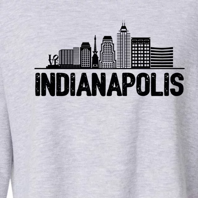 Indianapolis Skyline Gift Cropped Pullover Crew