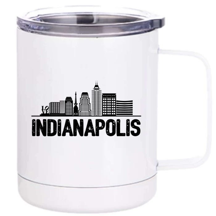 Indianapolis Skyline Gift Front & Back 12oz Stainless Steel Tumbler Cup