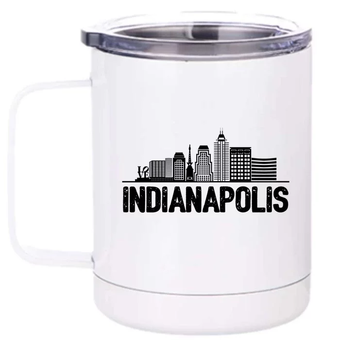 Indianapolis Skyline Gift Front & Back 12oz Stainless Steel Tumbler Cup