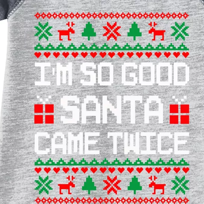 Im So Good Santa Came Twice Couples Matching Christmas Xmas Swea Infant Baby Jersey Bodysuit