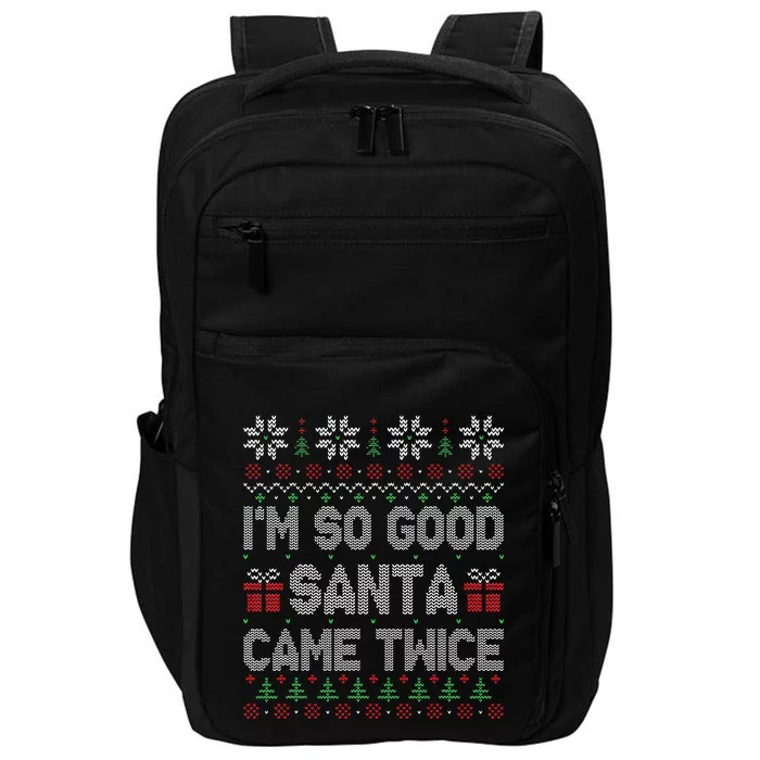 I'm So Good Santa Came Twice Santa Matching Couple Christmas Impact Tech Backpack