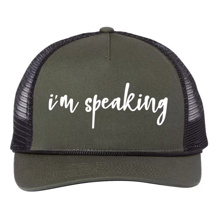 I'm Speaking Girls Teens Gift Retro Rope Trucker Hat Cap