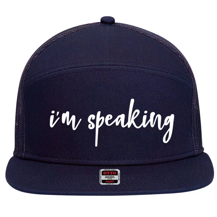 I'm Speaking Girls Teens Gift 7 Panel Mesh Trucker Snapback Hat