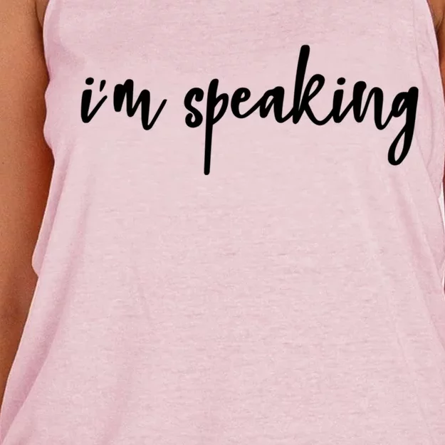 I'm Speaking Girls Teens Gift Women's Knotted Racerback Tank