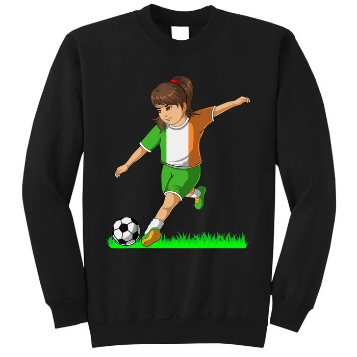 Irish Soccer Girl Ireland Flag Jersey Football Fans Sweatshirt