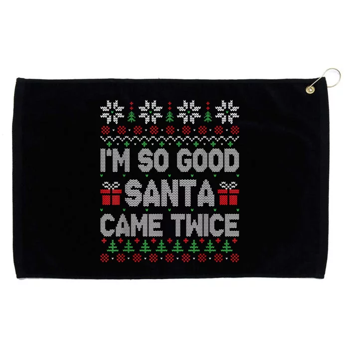 IM So Good Santa Came Twice Santa Matching Couple Christmas Grommeted Golf Towel