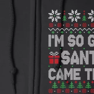 IM So Good Santa Came Twice Santa Matching Couple Christmas Full Zip Hoodie