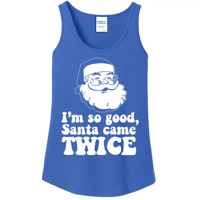 IM So Good Santa Came Twice Vintage Christmas Meme Funny Gift Ladies Essential Tank