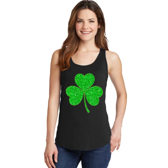 Irish Shamrock Green Clover St Patricks Day Ladies Essential Tank