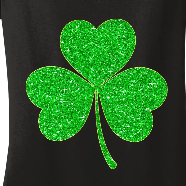 Irish Shamrock Green Clover St Patricks Day Women's V-Neck T-Shirt