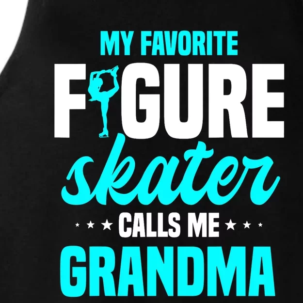 Ice Skating Grandma Skater Ice Skates Sport Ladies Tri-Blend Wicking Tank